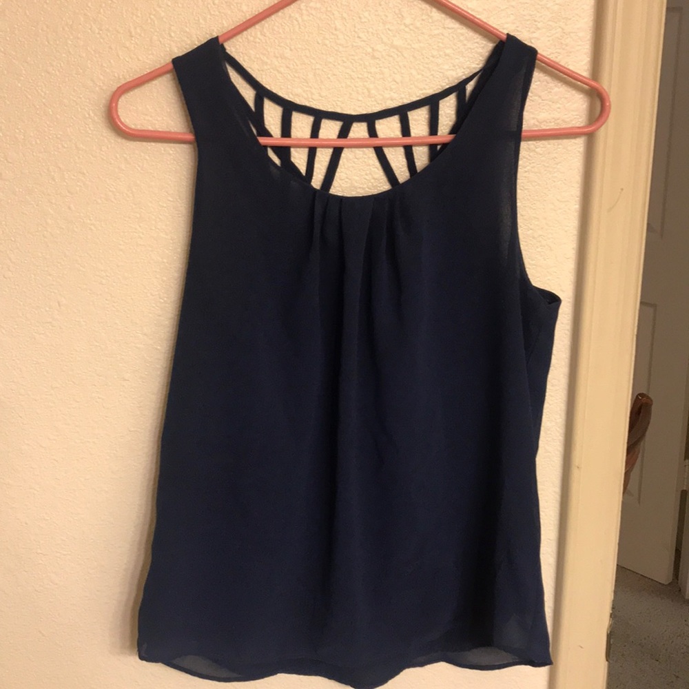 Blue dressy tank top